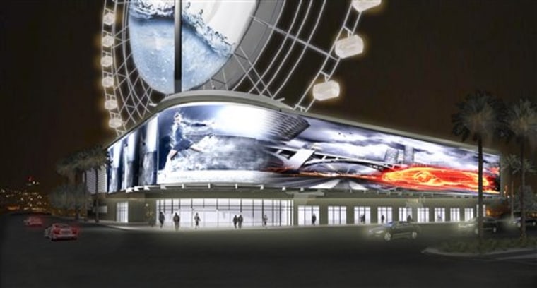 This artist's rendering shows plans for the Skyvue Las Vegas Super Wheel which would be constructed on the south end of the Las Vegas Strip. 